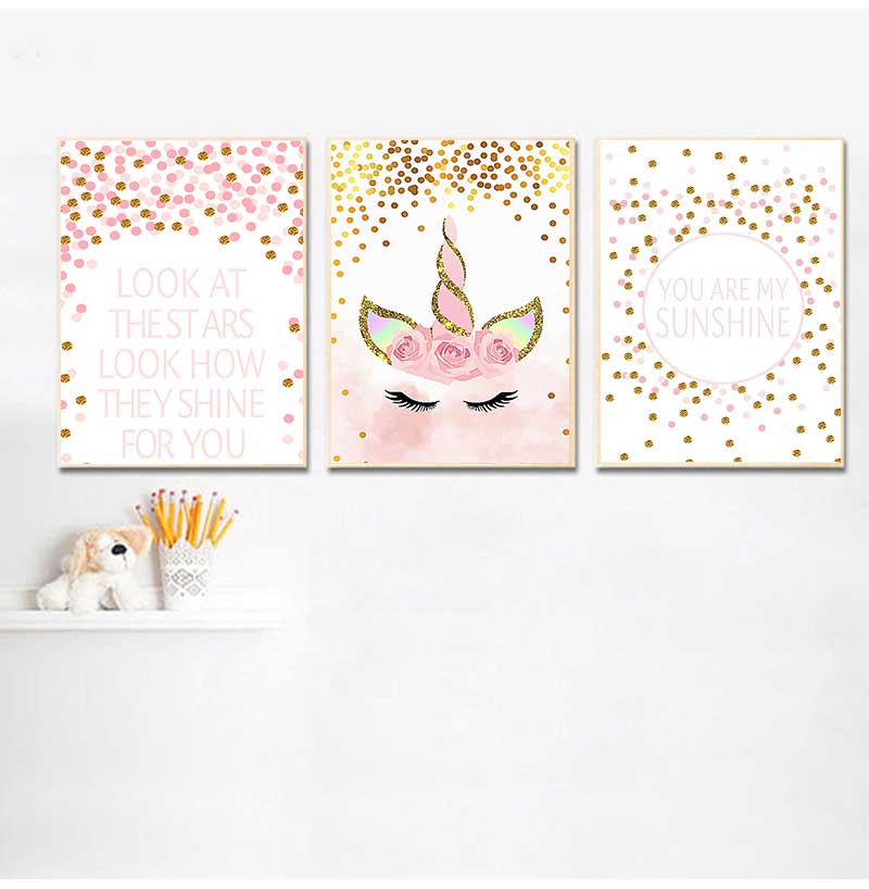 Baby Nursery Decor Girl - Dekoratif Resim Bebek Kız Yatak Odası