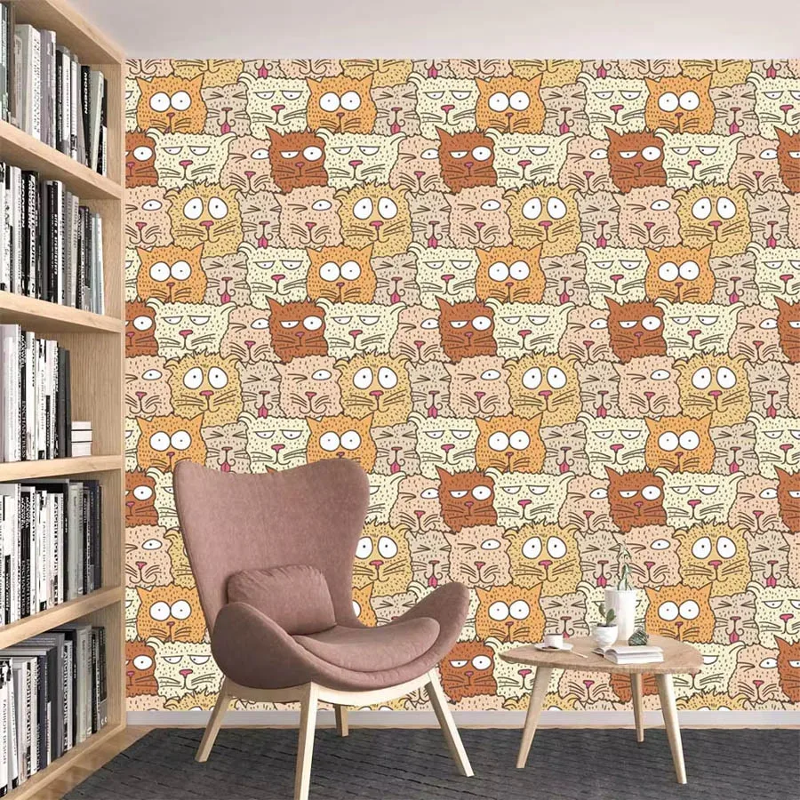 Baby Nursery Peel And Stick Wallpaper - Özel Tasarım Karikatür Su Geçirmez Kendinden