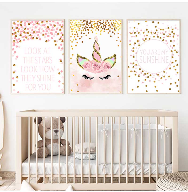 Dekoratif Resim Bebek Kız Yata - Baby Nursery Decor Girl incelemesi ve fiyatı