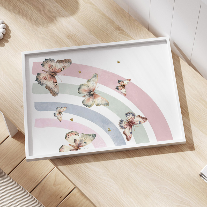 Pembe Gökkuşağı Kelebek Özel B - Baby Nursery Decor Girl incelemesi ve fiyatı